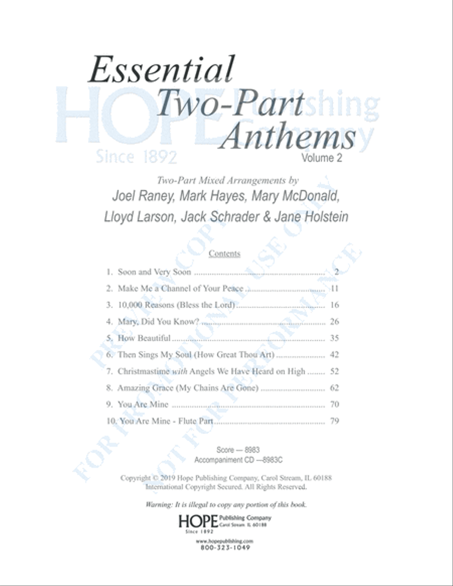 Essential Two-Part Anthems, Vol. 2 2-Part scores gallery preview page 4