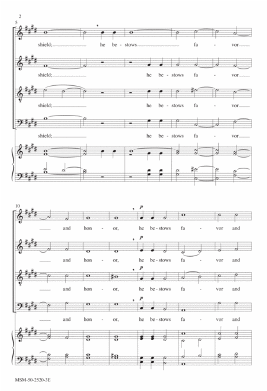 For the Lord God Is Sun and Shield 4-Part scores gallery preview page 3