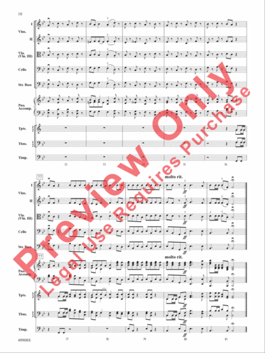 Zadok the Priest String Orchestra scores gallery preview page 11