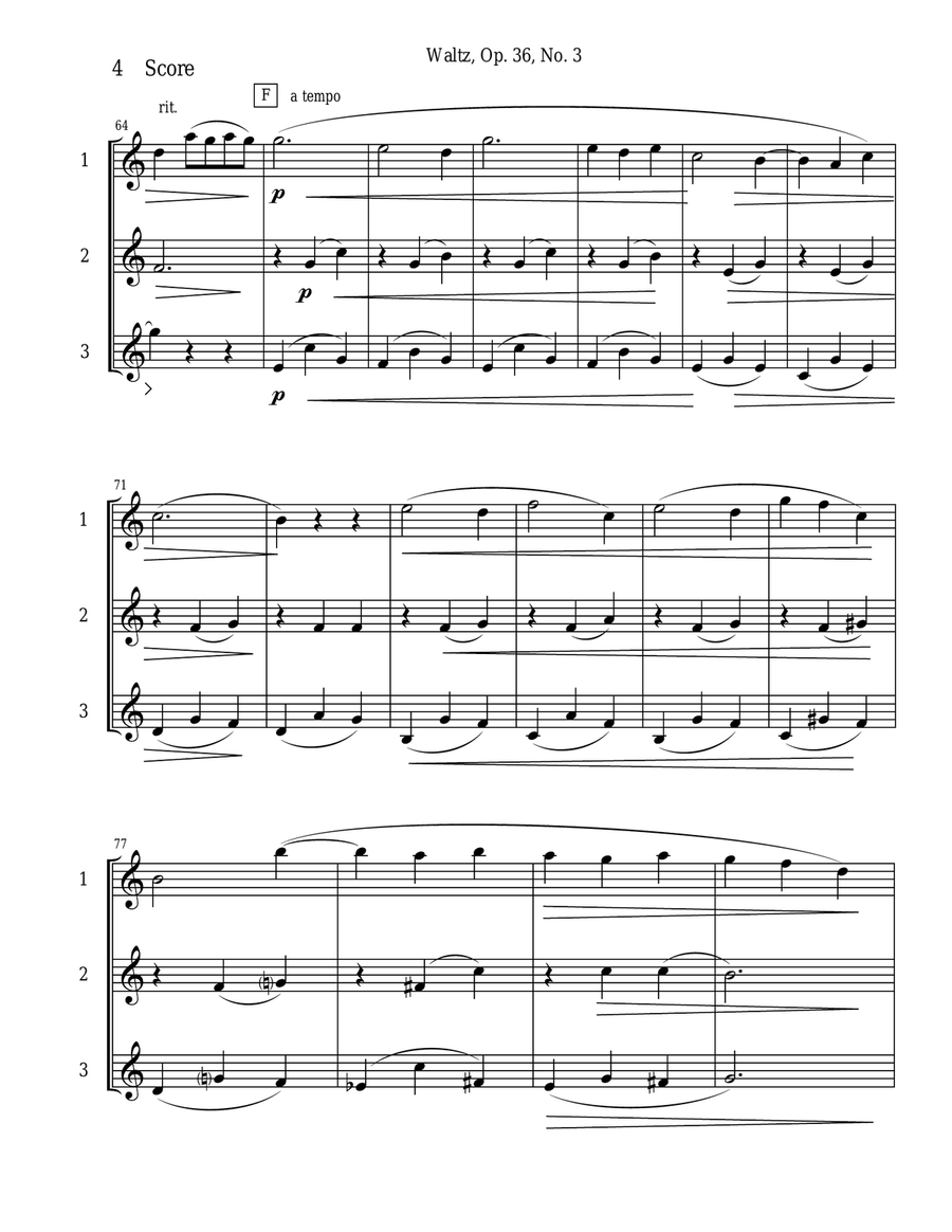 Waltz by Amy Beach set for Clarinet Trio Waltz by Amy Beach set for Clarinet Trio Clarinet Trio scores gallery preview page 4