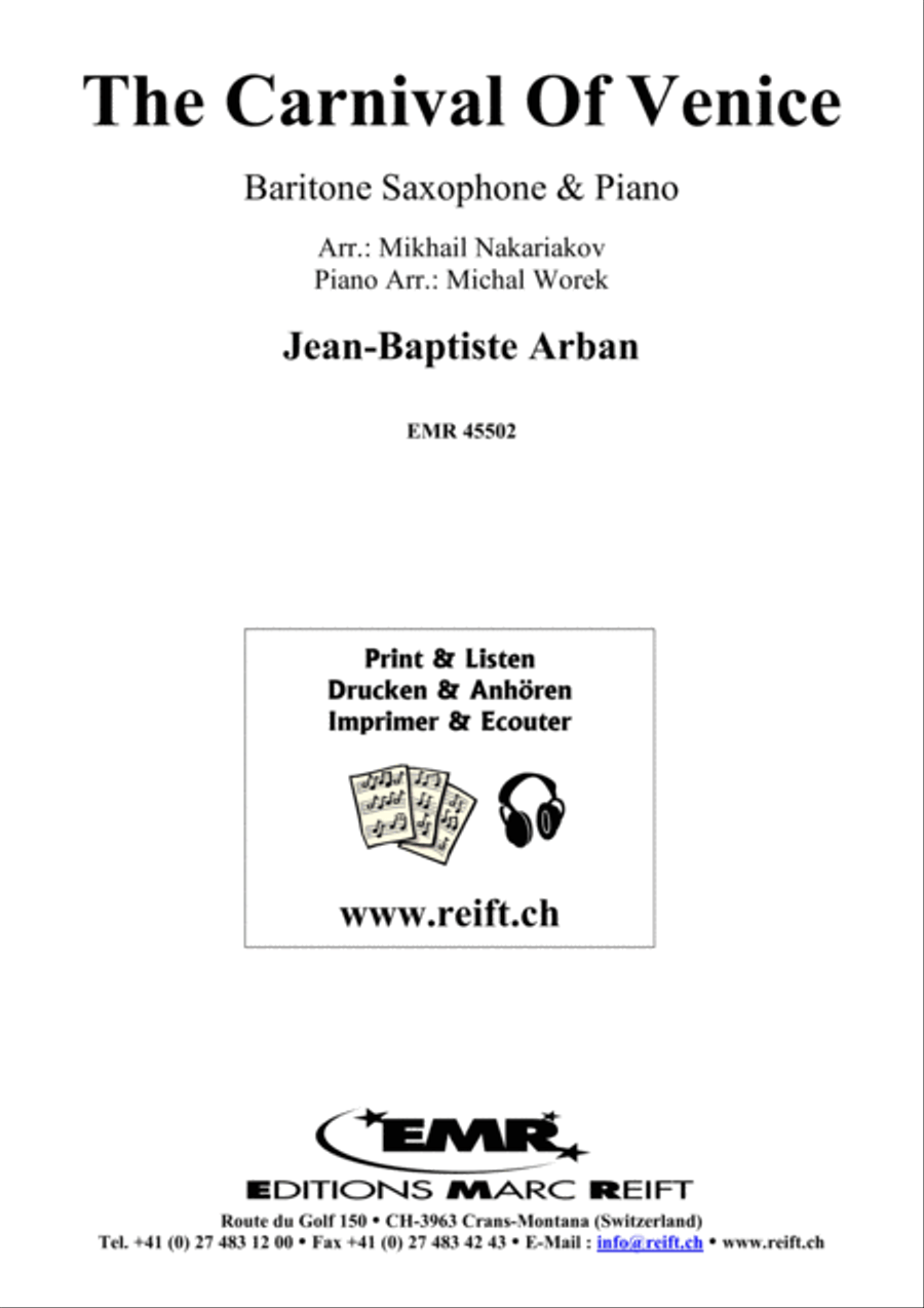 The Carnival Of Venice Baritone Saxophone scores gallery preview page 2
