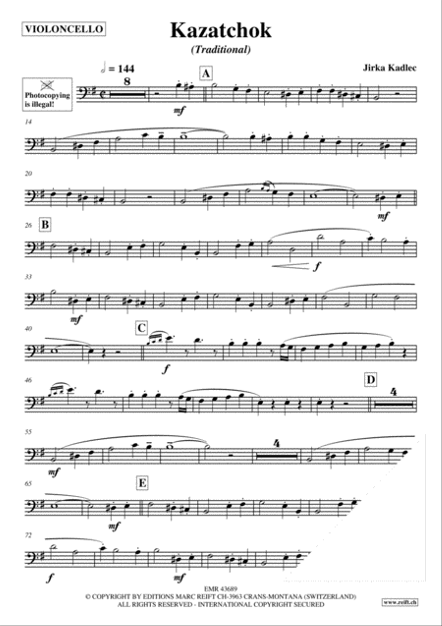 Kazatchok Kazatchok Piano Accompaniment scores gallery preview page 3