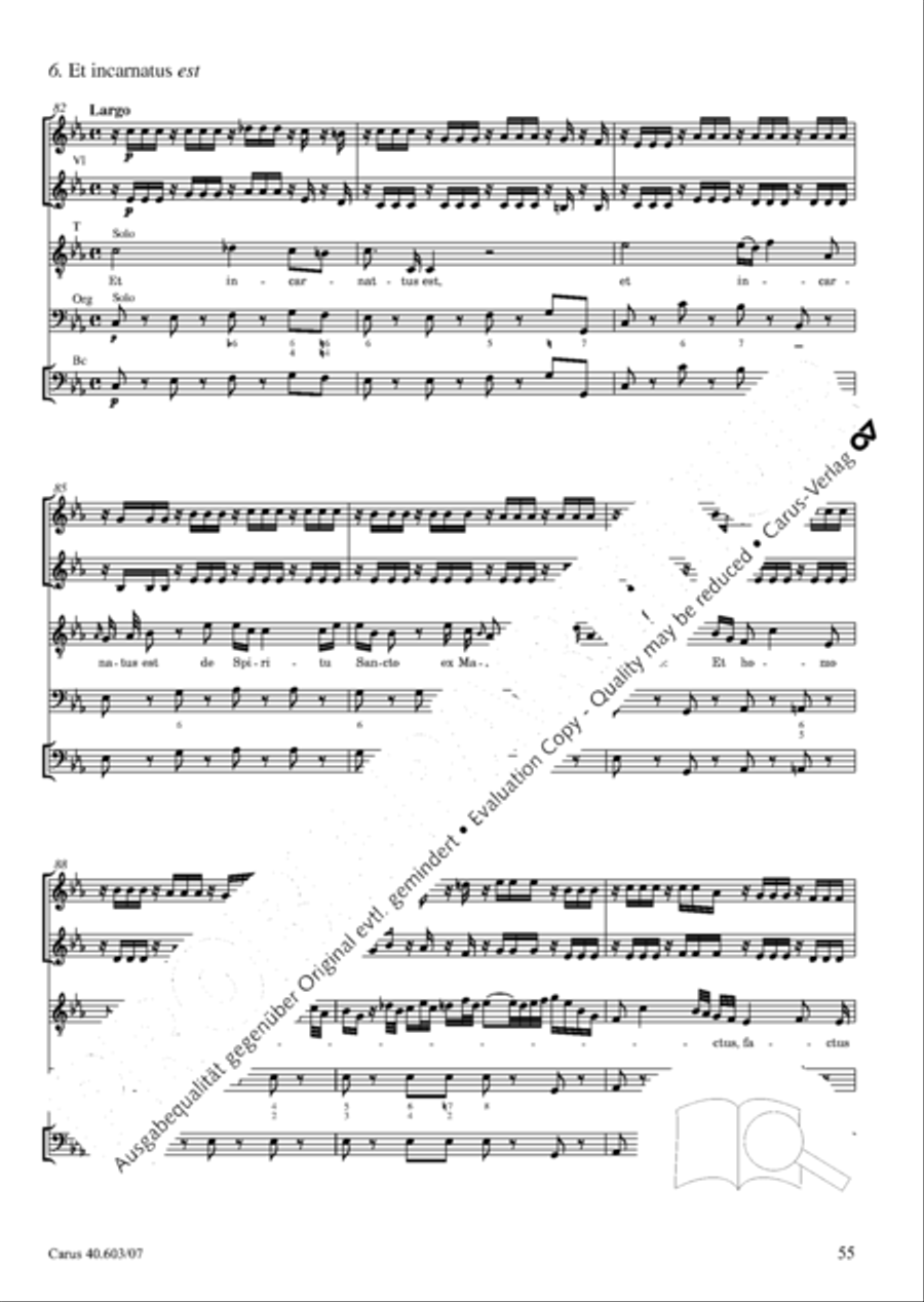 Grosse Orgelsolomesse in Es 4-Part scores gallery preview page 68