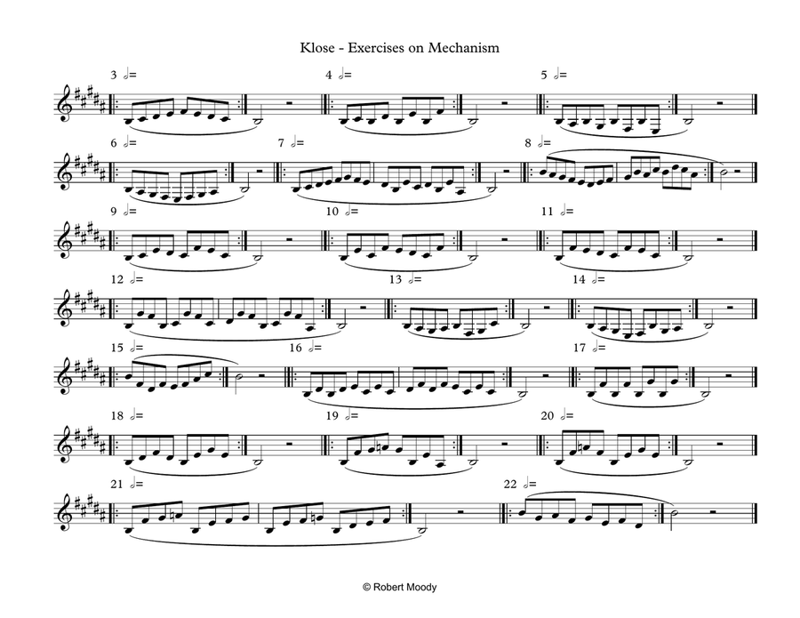 Klose B Major Clarinet Solo scores gallery preview page 2