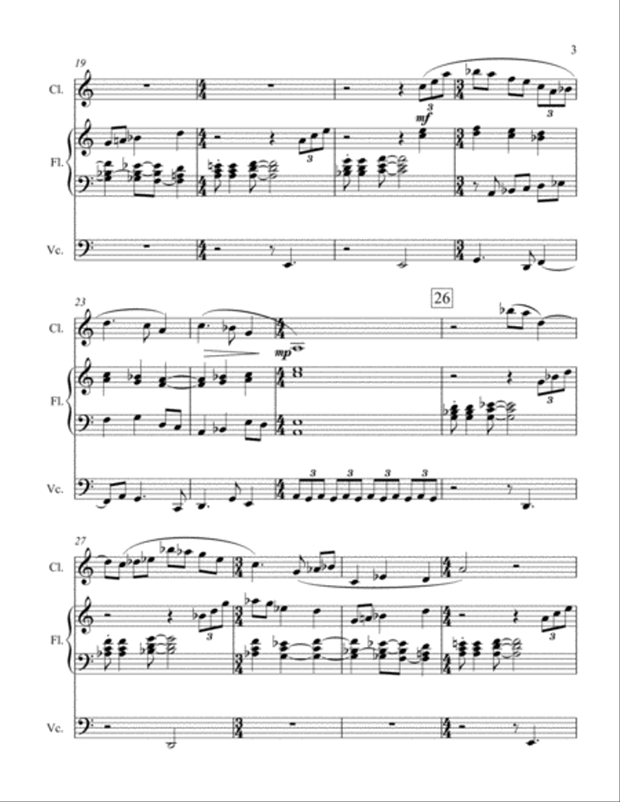 Meditation and Festive Celebration for Clarinet and Organ Woodwind Duet scores gallery preview page 3