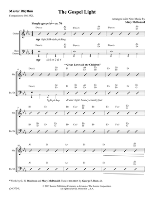 The Gospel Light - Master Rhythm Score (Digital Download)