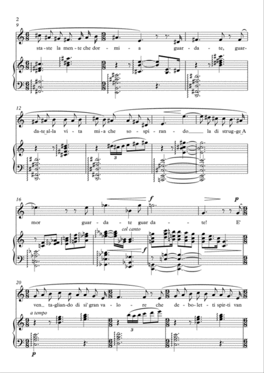 Il canto del nibbio - for tenor and piano Tenor Voice scores gallery preview page 4