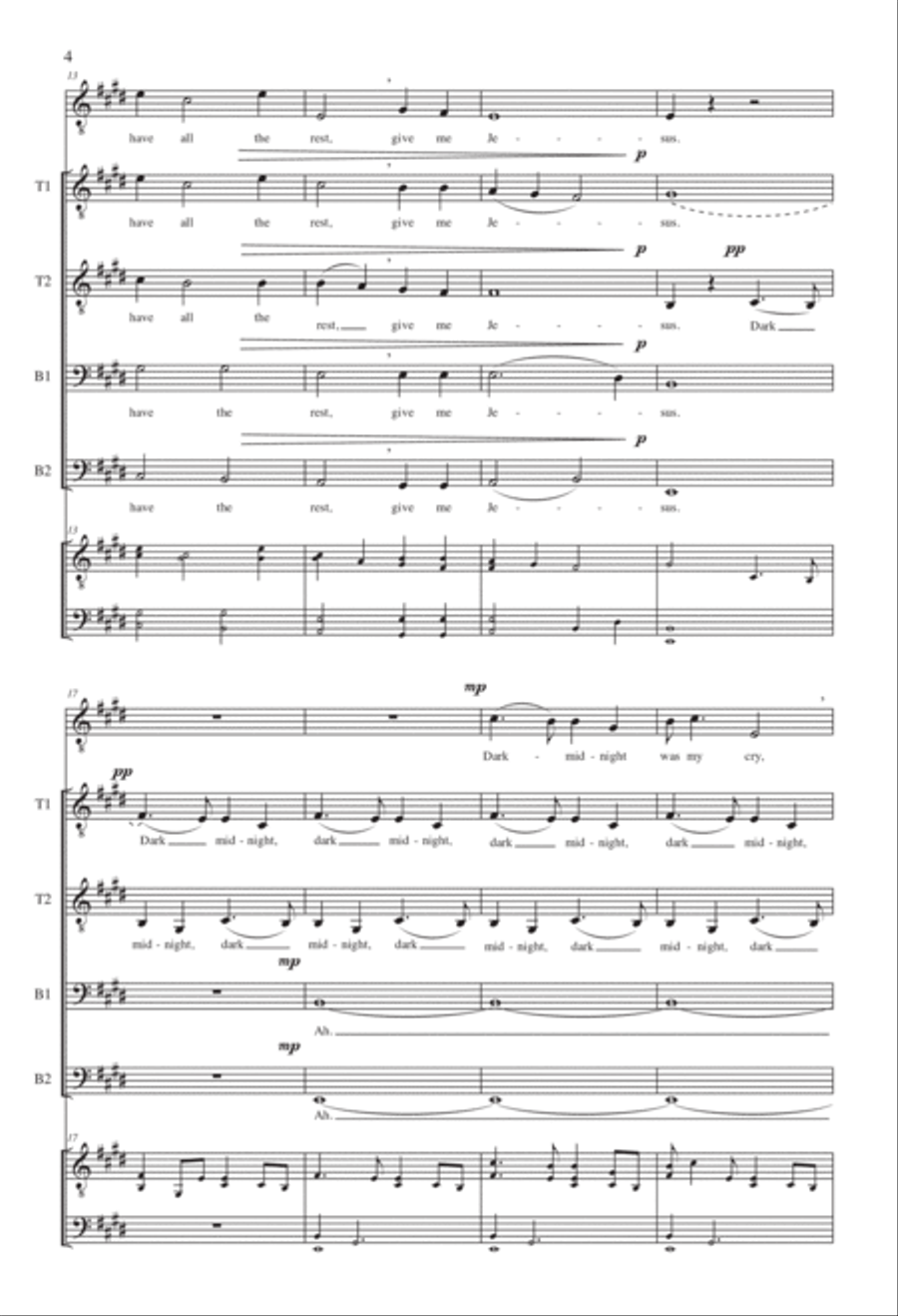 Give Me Jesus TTBB scores gallery preview page 4