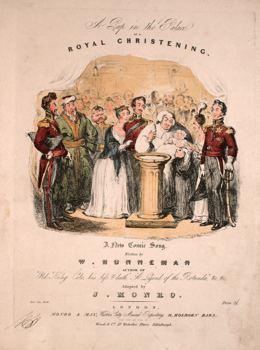 A Peep in the Palce at a Royal Christening. A New Comic Song