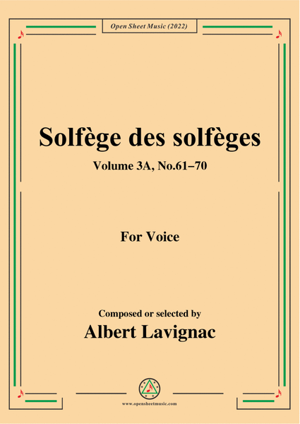 Lavignac-Solfege des solfeges,Volum 3A No.61-70,for Voice image number null