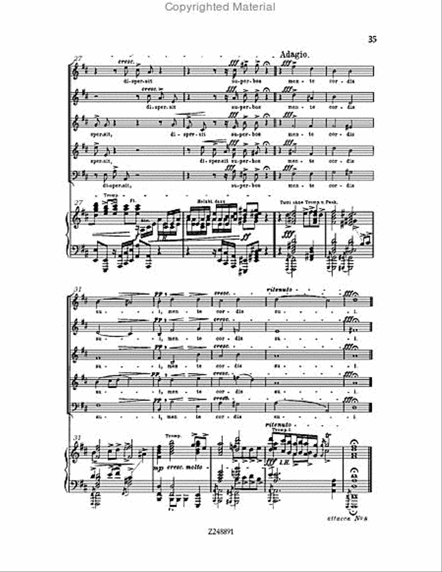 Magnificat in D major, BWV 243 Choir scores gallery preview page 35