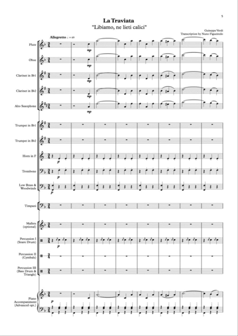 Opera for Kids - La traviata Concert Band scores gallery preview page 6