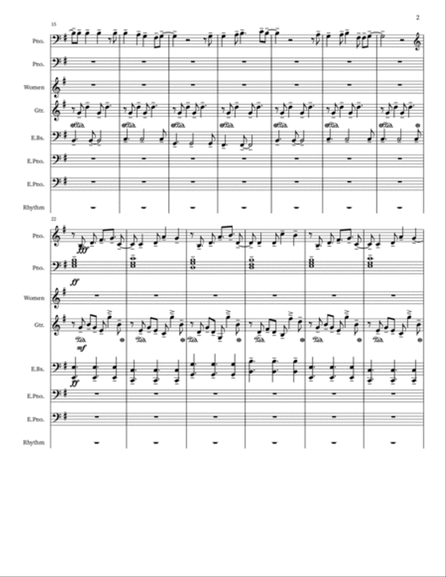 Empty Piano, Vocal, Guitar scores gallery preview page 2
