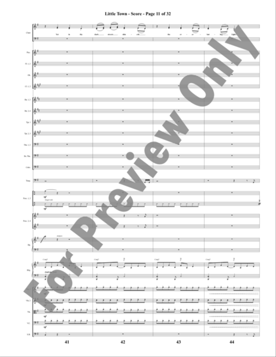 Little Town - Orchestration Little Town - Orchestration Choir scores gallery preview page 12