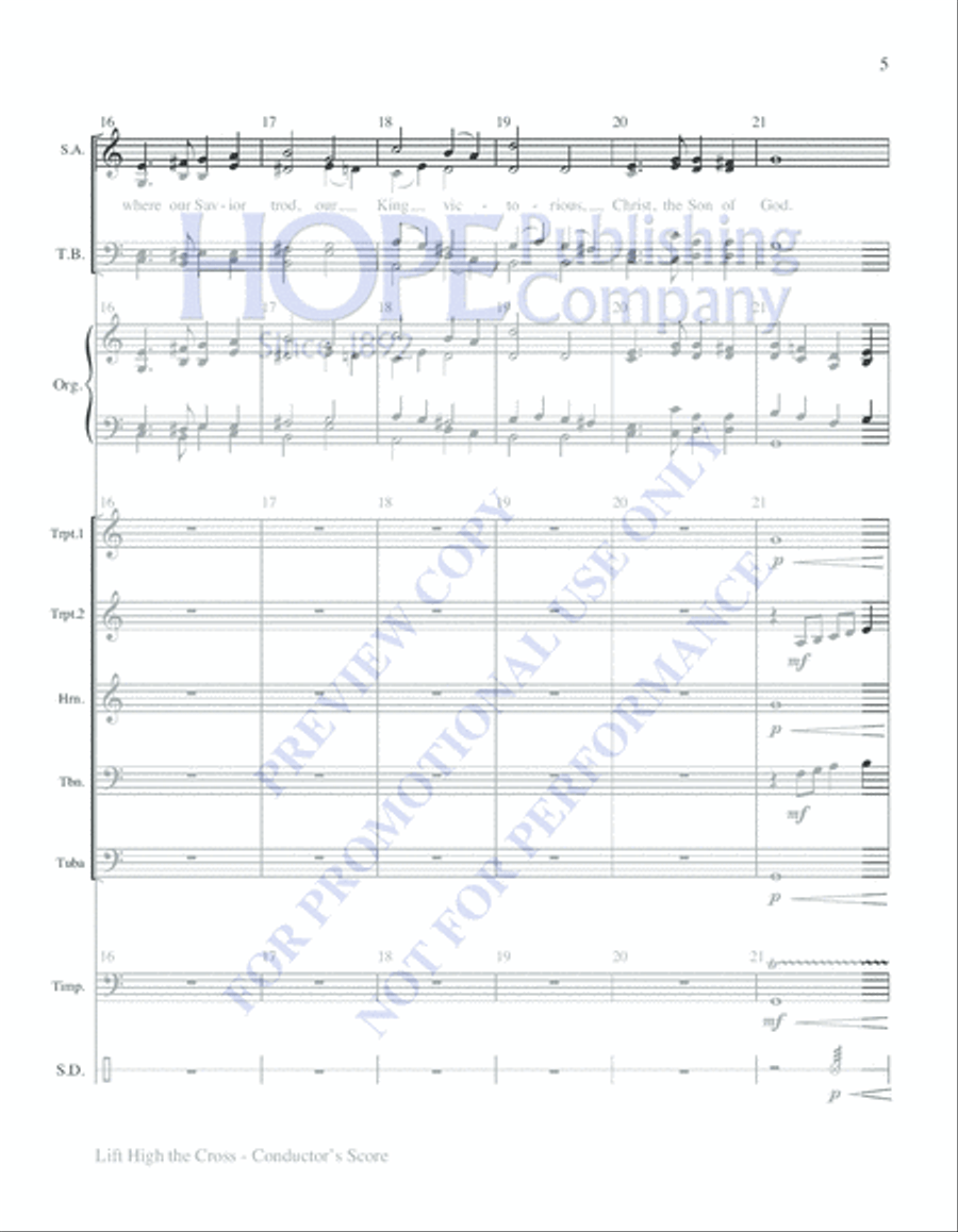 Lift High the Cross 4-Part scores gallery preview page 5