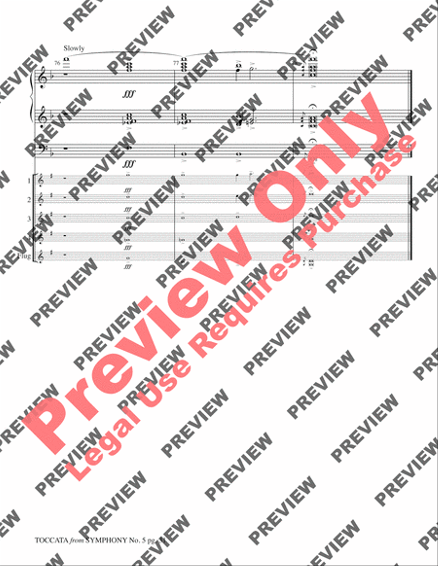 Toccata (from Symphony No. 5) Small Ensemble scores gallery preview page 33