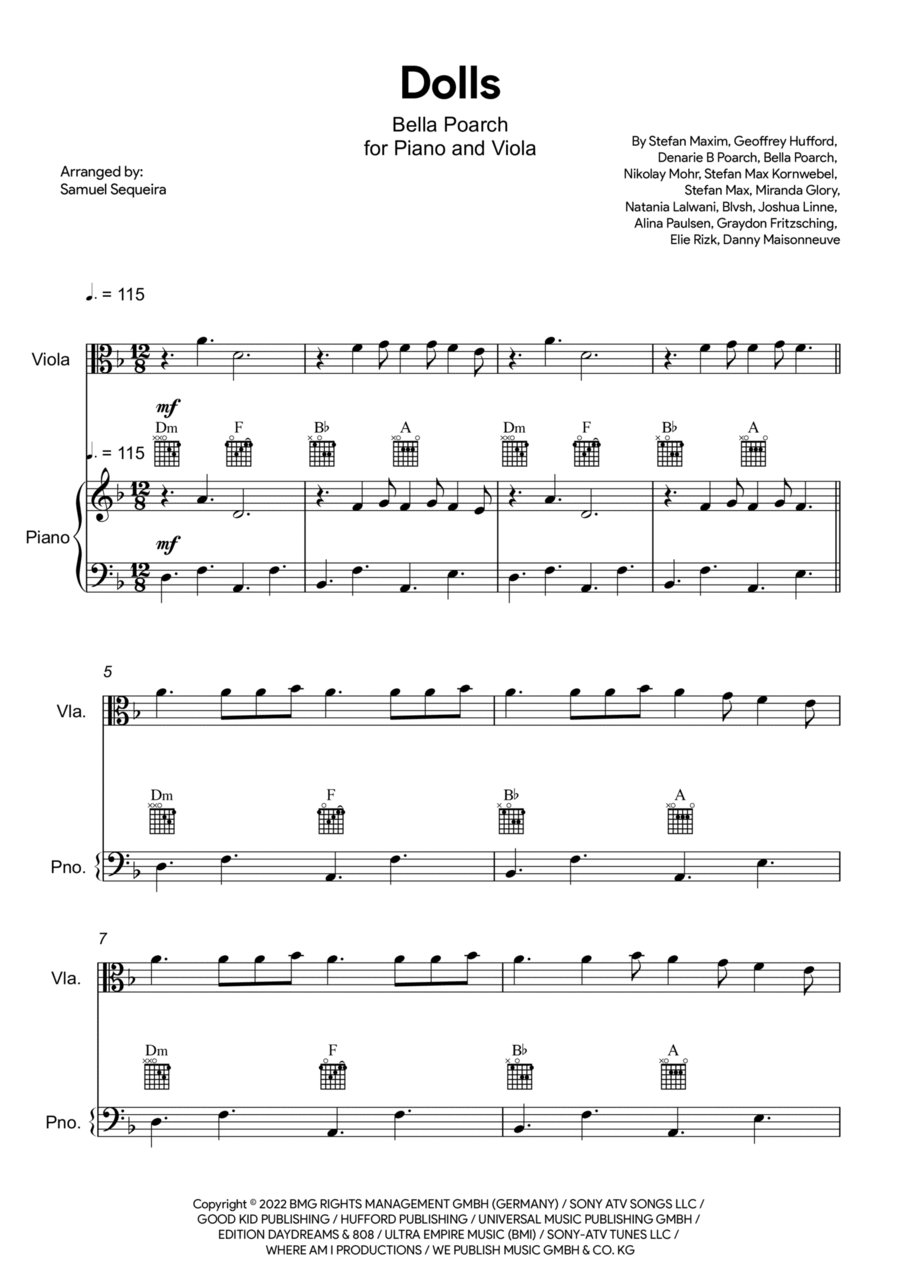 Dolls Viola scores gallery preview page 1