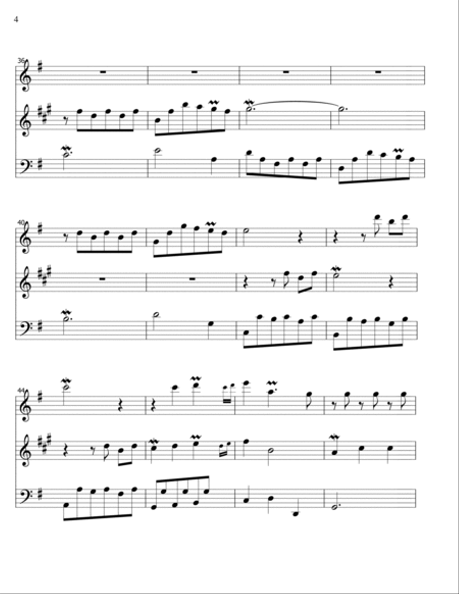 Corant - trio- violin/clarinet/trombone Trombone Trio scores gallery preview page 4