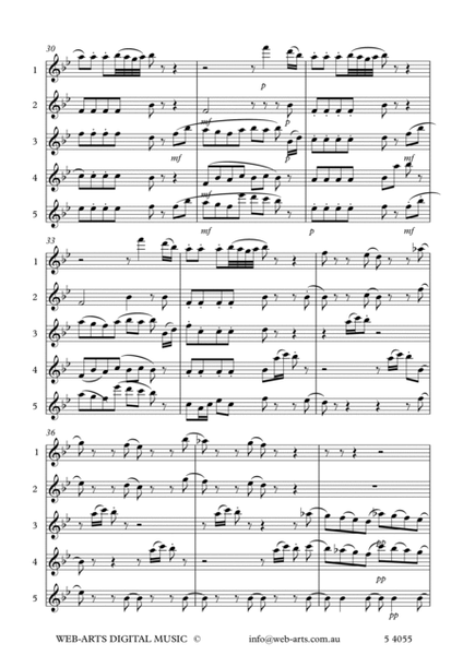 Symphony No.8 Op.93 2nd mvt for 5 flutes (5 4055) - BEETHOVEN + image number null