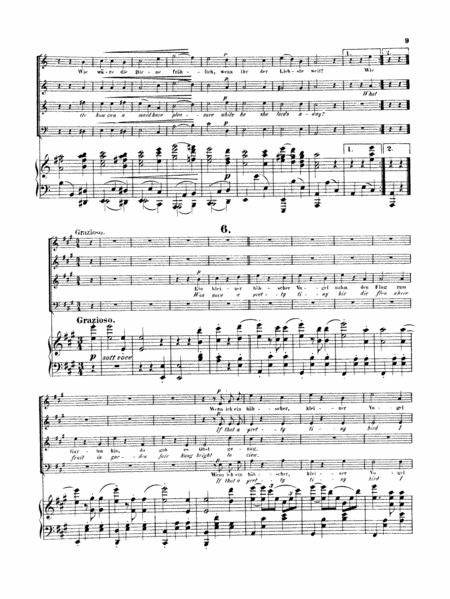 Brahms: Liebeslieder Walzer (Love Song Waltzes), Op. 52 No. 6 (choral score)