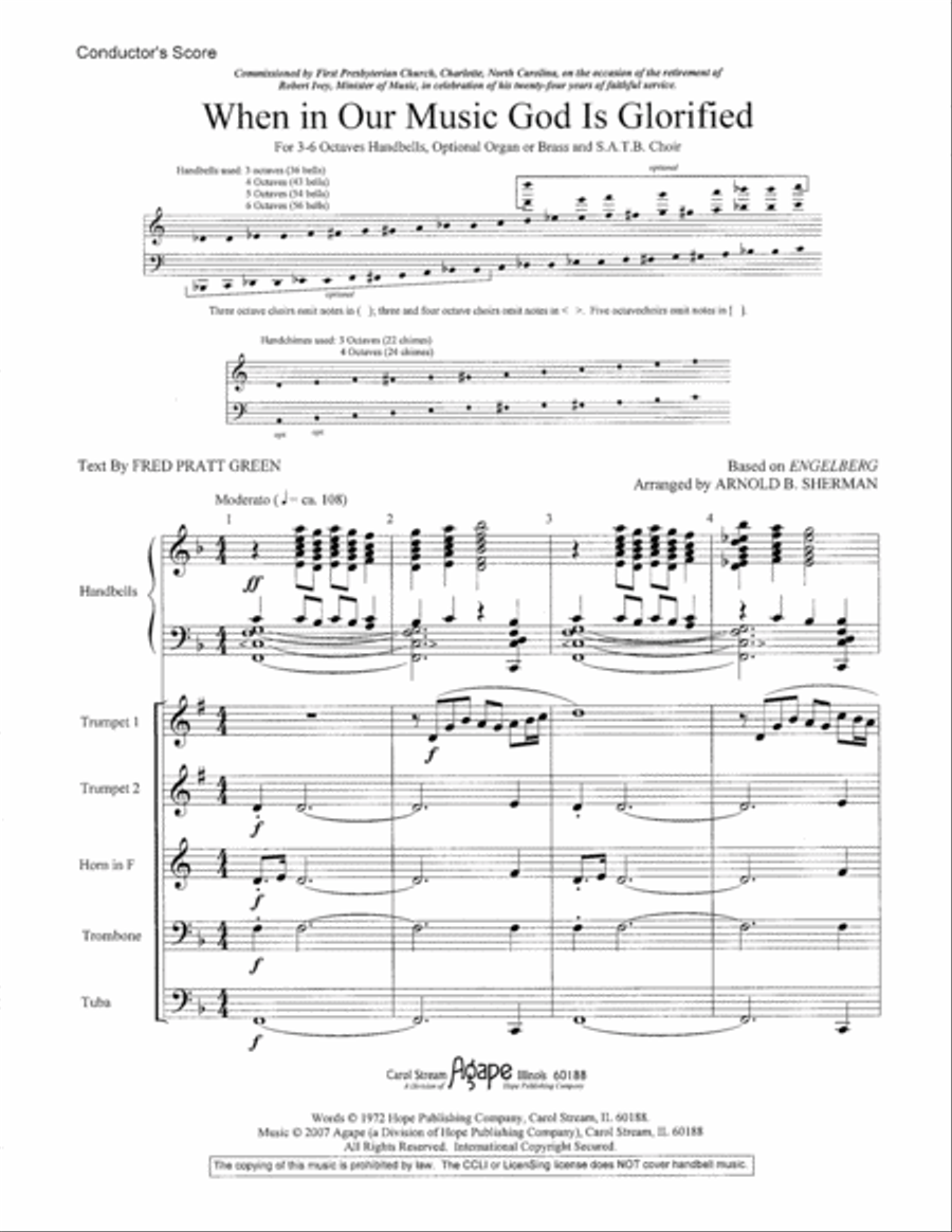 When in Our Music God Is Glorified Organ scores gallery preview page 2