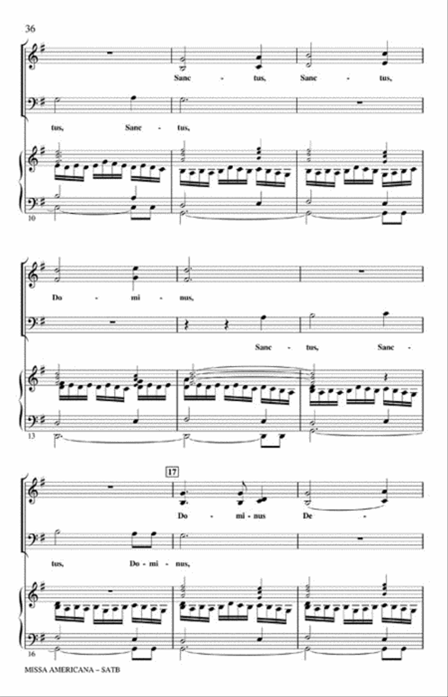 Missa Americana 4-Part scores gallery preview page 7