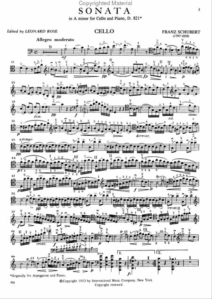 Sonata in A minor 'Arpeggione', D. 821 Piano Accompaniment scores gallery preview page 2