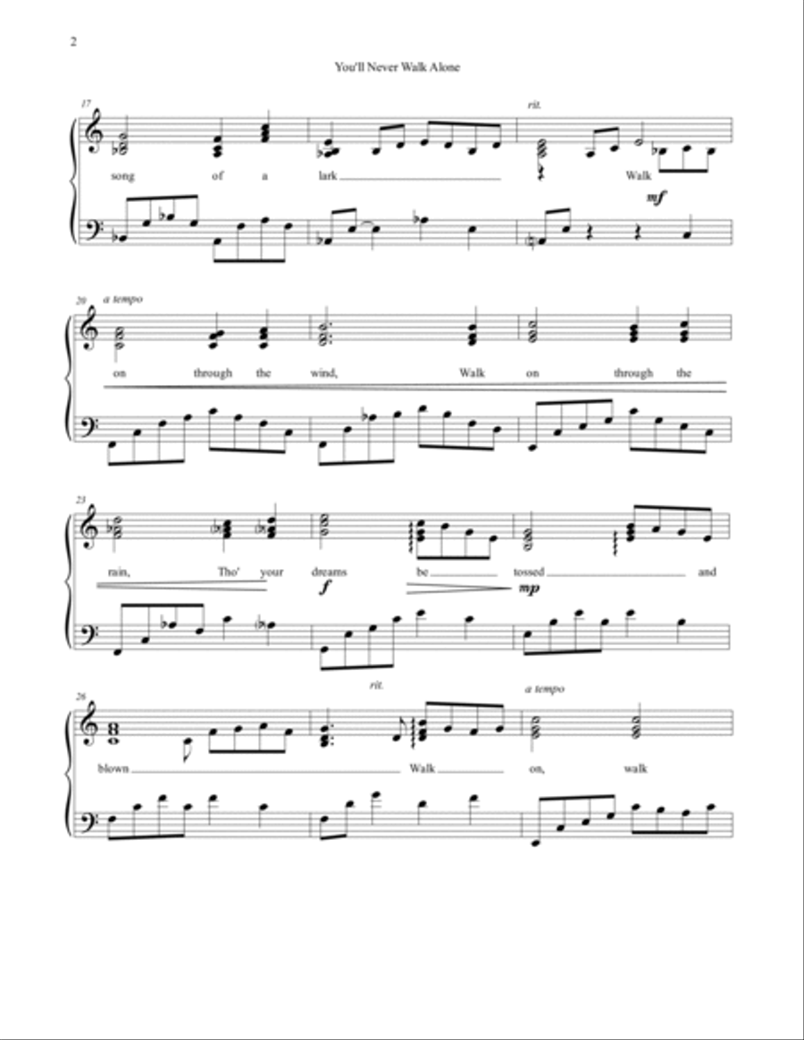 You'll Never Walk Alone Voice scores gallery preview page 2