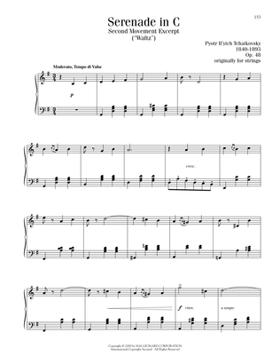 Book cover for Serenade In C, Op. 48, Second Movement ("Waltz") Excerpt