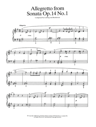 Book cover for Allegretto from Sonata Op. 14, No. 1