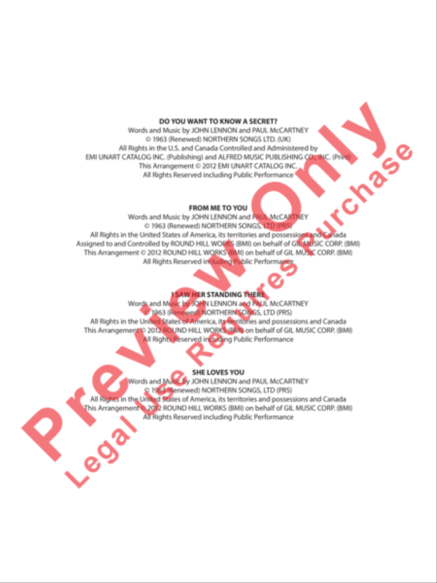 The Beatles Remembered Concert Band scores gallery preview page 3
