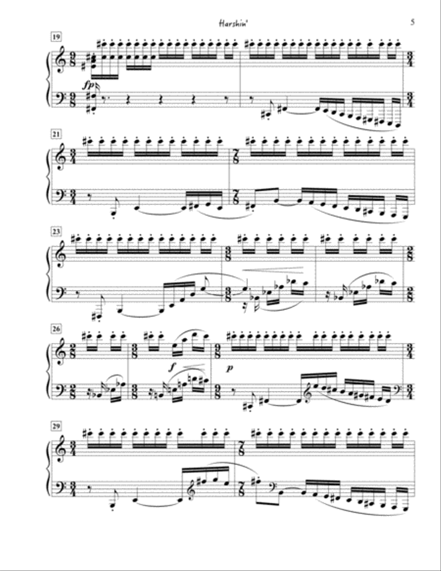 Harshin' Piano Solo scores gallery preview page 5