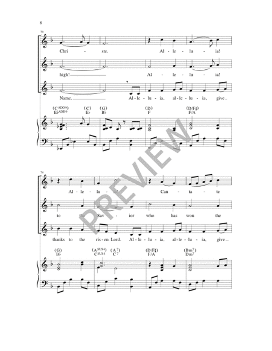 Alleluia, All the Ages 3-Part scores gallery preview page 8