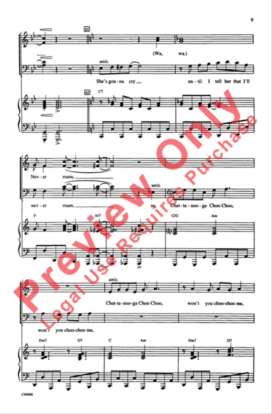 Chattanooga Choo Choo 4-Part scores gallery preview page 9