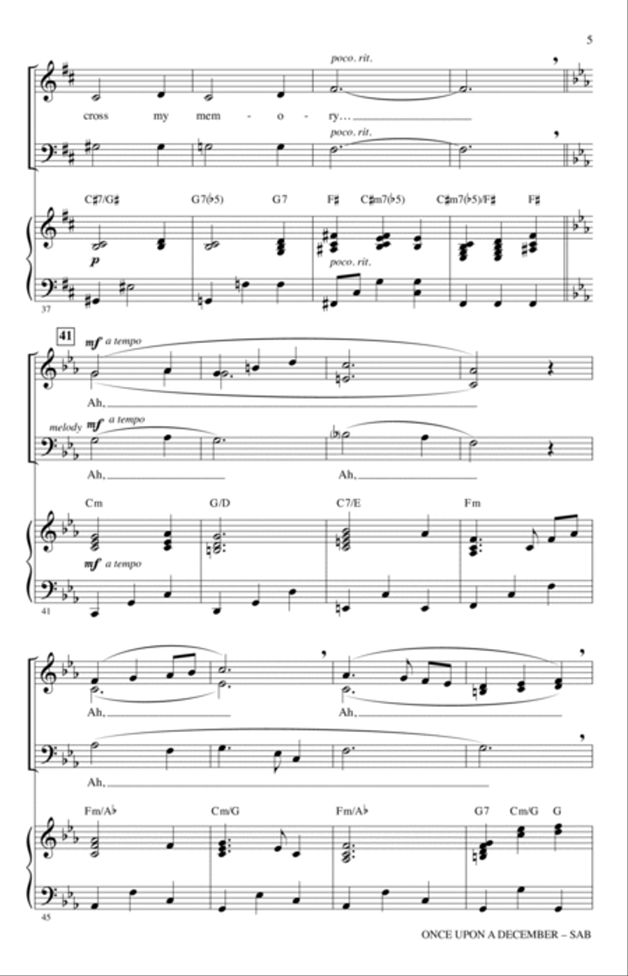 Once Upon A December (from Anastasia) (arr. Audrey Snyder) 3-Part scores gallery preview page 4