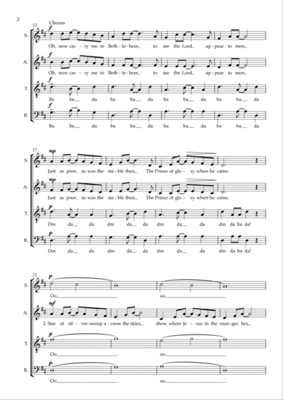 Calypso Carol 4-Part scores gallery preview page 3