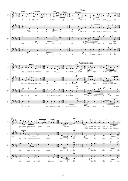 A solu ortus cardine - Offertorium - Missa in Nativitate Domini - Soprano solo and SABrB choir a cap image number null