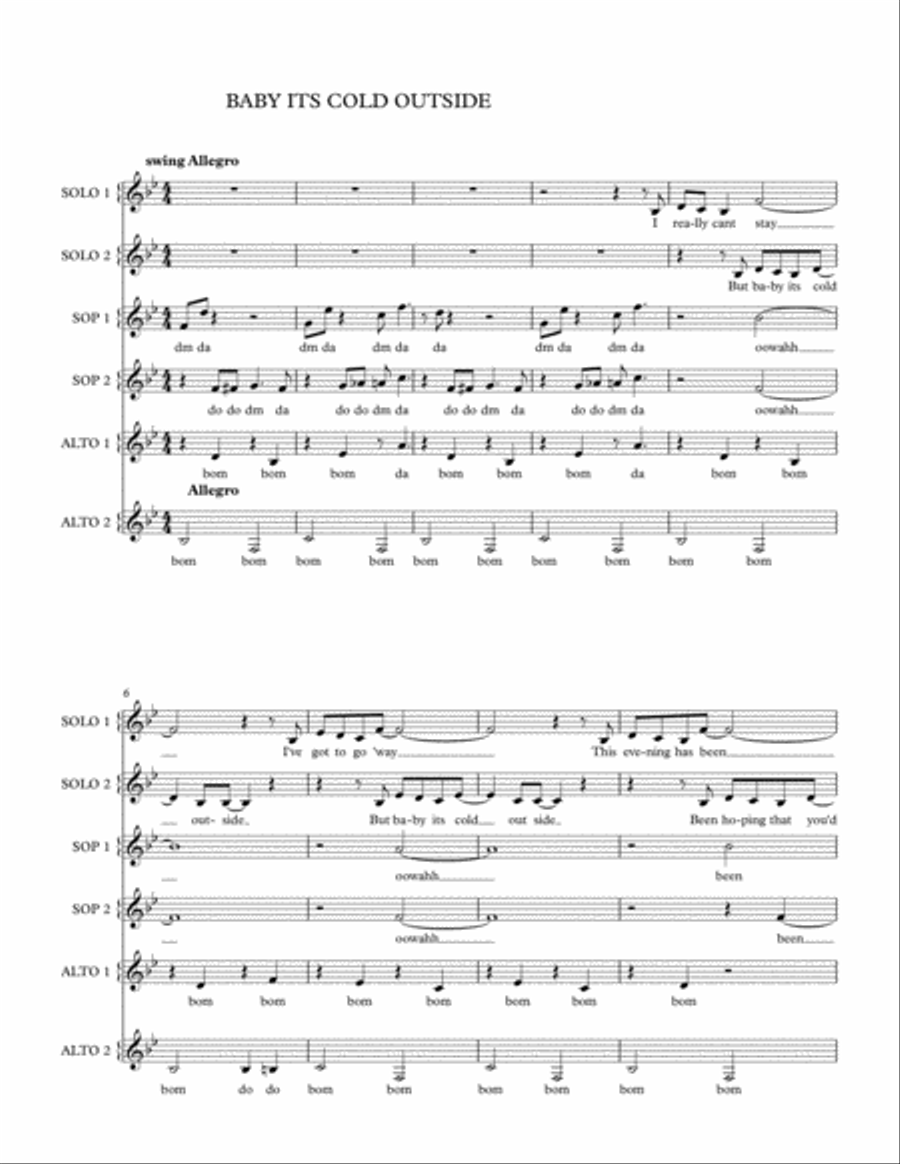 Baby, It's Cold Outside SA scores gallery preview page 1