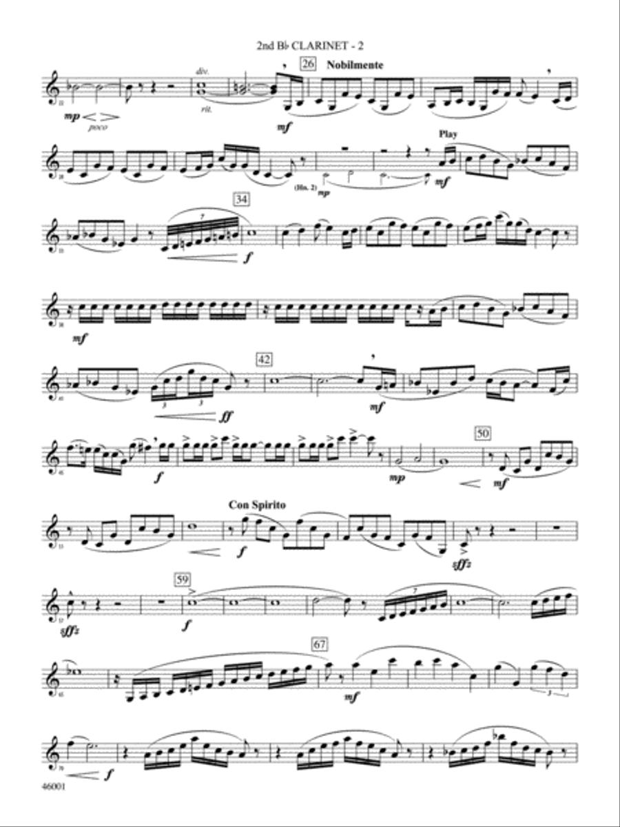 Rise of the Silver City: 2nd B-flat Clarinet Concert Band scores gallery preview page 2