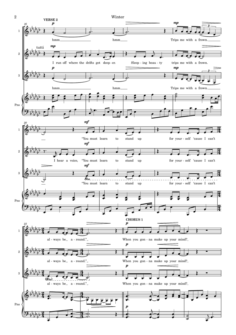 Winter (arr. Fiona Lander) SSA scores gallery preview page 2
