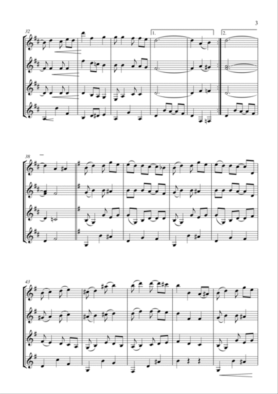 Pleasant Moments - Ragtime Waltz Woodwind Quartet scores gallery preview page 3