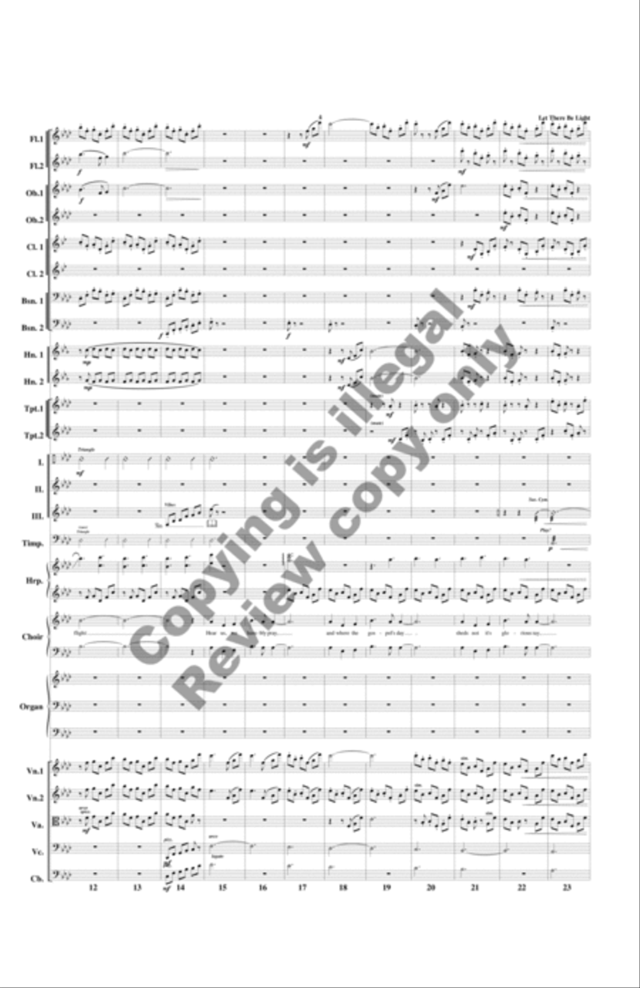 Let There Be Light! (Additional Orchestra Score) Choir scores gallery preview page 4