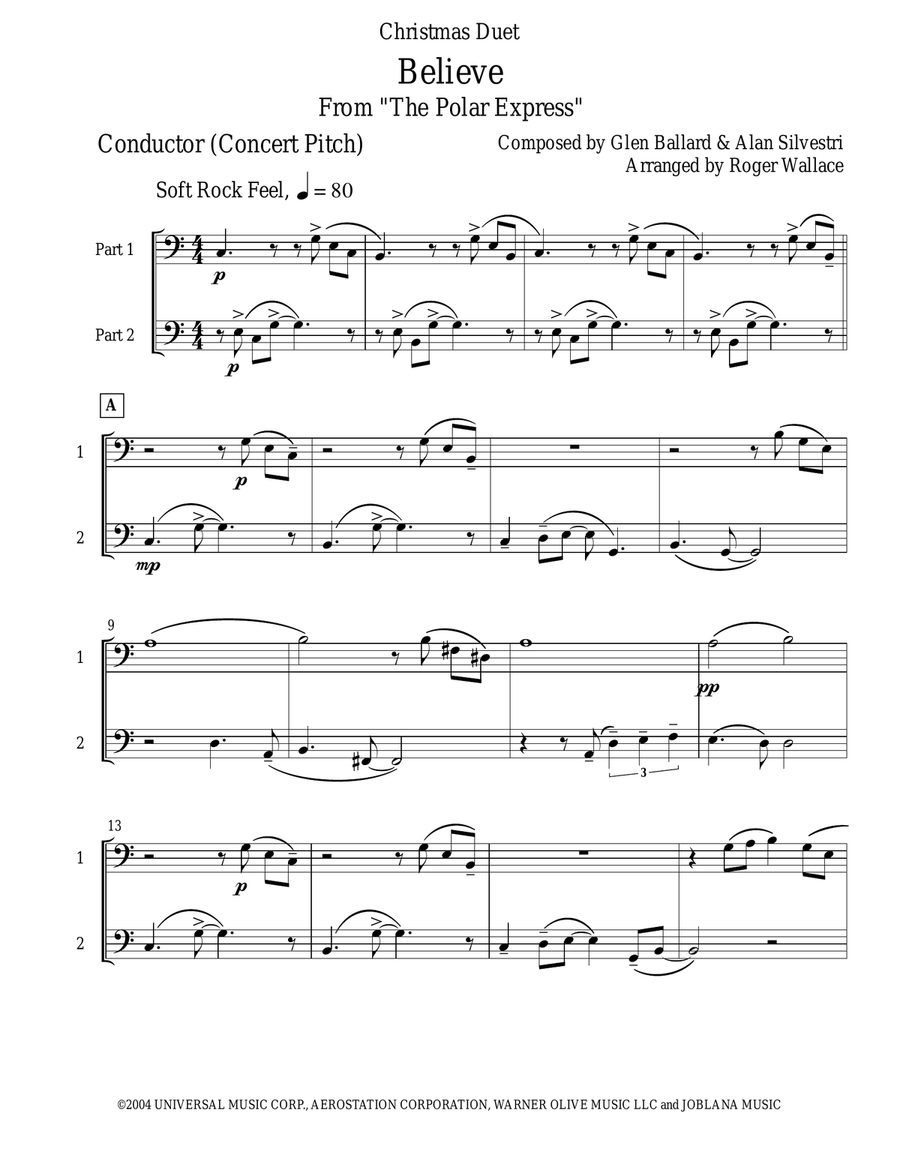 Believe Brass Duet scores gallery preview page 2
