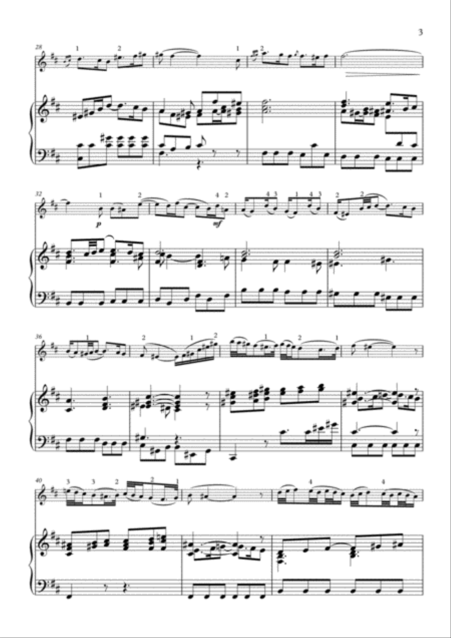 Bach-Pokhanovski Aria from St. Matthew's Passions arranged for violin and piano Violin Solo scores gallery preview page 3