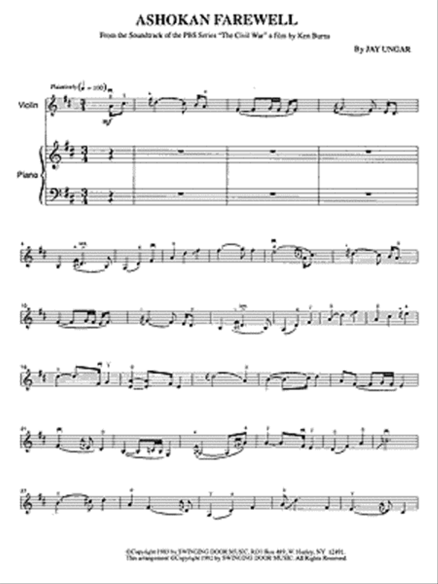 Ashokan Farewell Ashokan Farewell Violin Solo scores gallery preview page 3