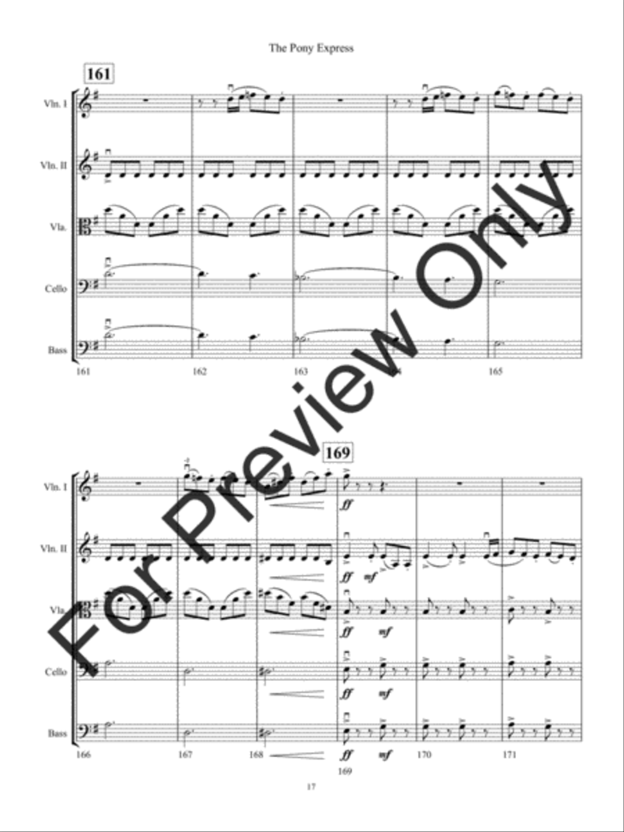The Pony Express (Score) The Pony Express (Score) String Orchestra scores gallery preview page 20