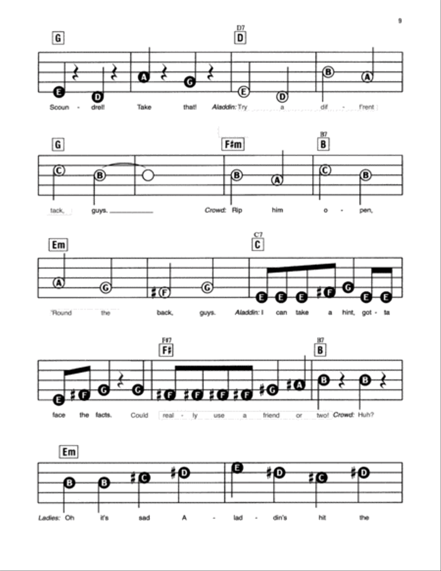 One Jump Ahead (from Disney's Aladdin) Electronic Keyboard scores gallery preview page 2