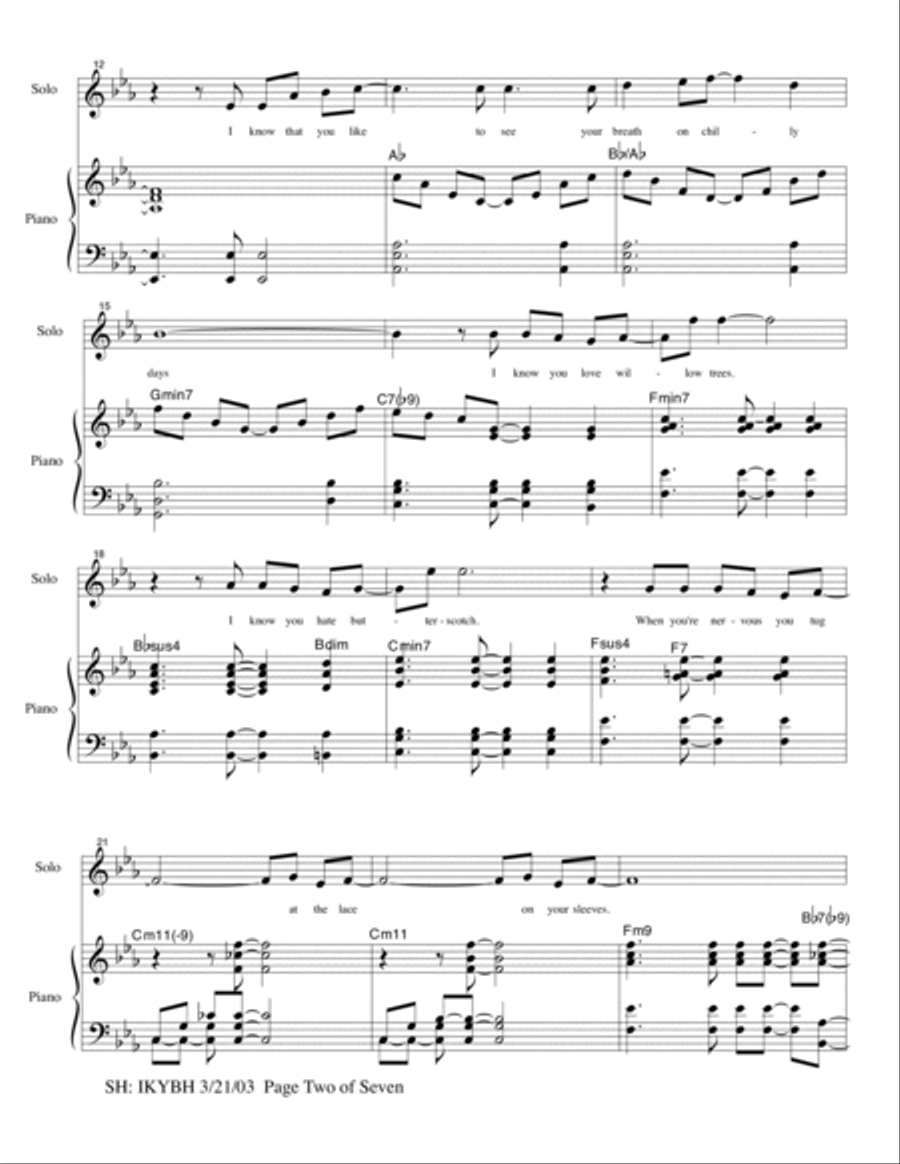 I Know You By Heart Voice scores gallery preview page 2
