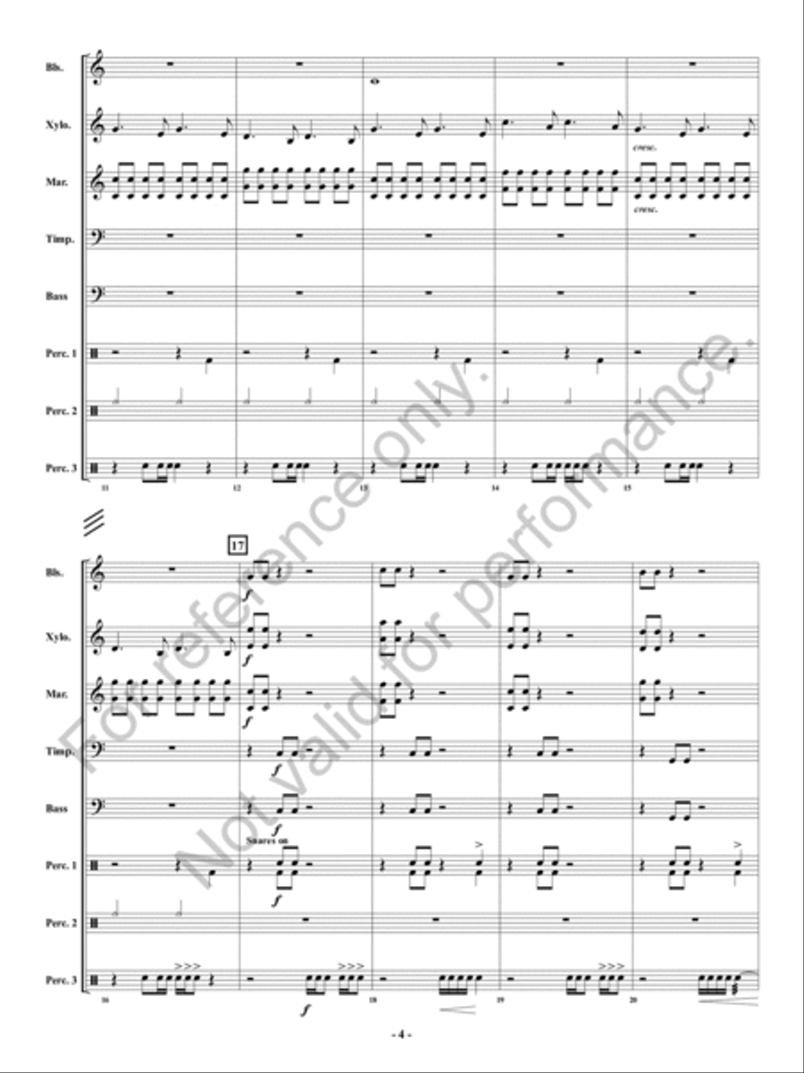 Comets Comets Percussion Ensemble scores gallery preview page 5