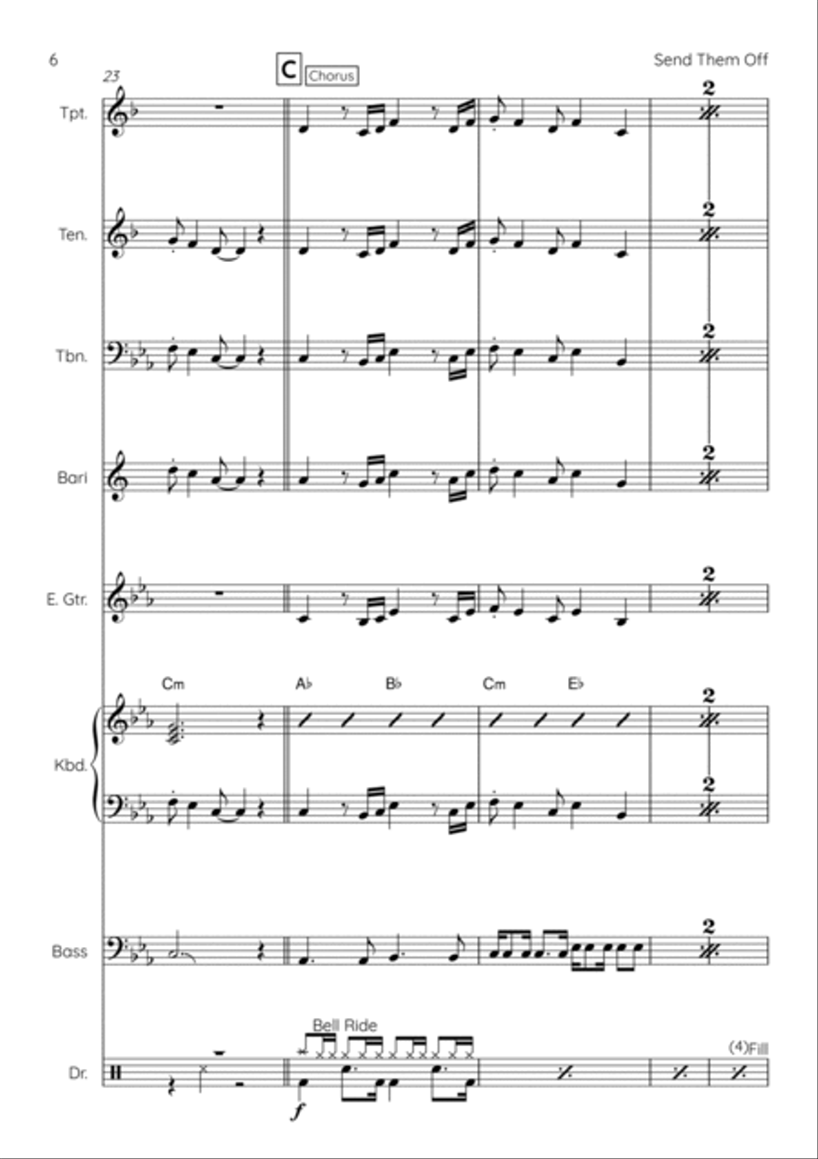 Send Them Off Tenor Saxophone scores gallery preview page 6